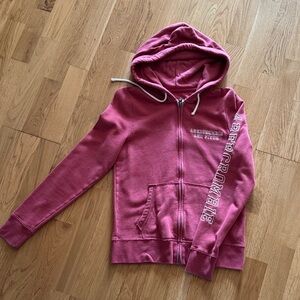 Abercrombie & Fitch Pink Zip-Up Hoodie